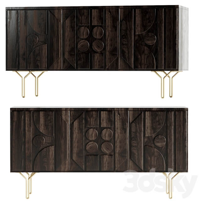 Sideboard Chest of drawer Pictograph Buffet Carbon