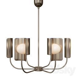 Mm Lampadari leaf Four Light Metal Chandelier 