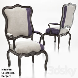 Michael Madison Colorblock Bergere Chair 