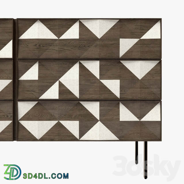 Sideboard Chest of drawer West Elm Diamond Rhombus 6 Drawer Dresser