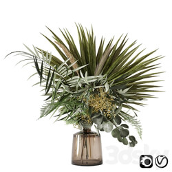 Green bouquet with palms 