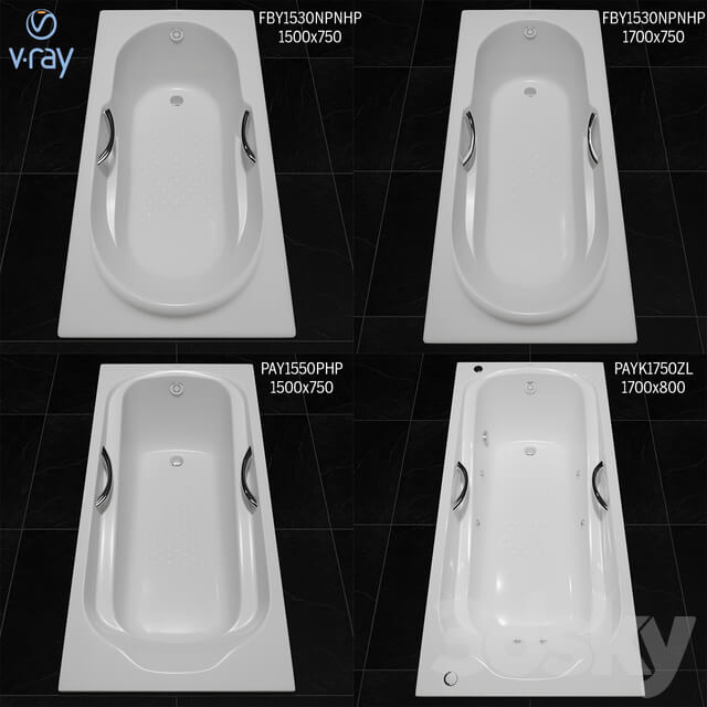 Toto Bathtub Fby1530 Npnhp Fby1720 Np Pay1550 Php Payk1750 Zlrhpe