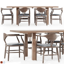 Table Chair Montana Live Edge Dining Table with Peking B Dining Chairs 