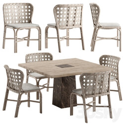 Table Chair Mcguire Exalt chair Querini table set 
