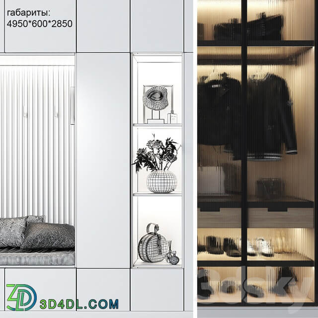 Wardrobe Display cabinets Composition in the hallway 99