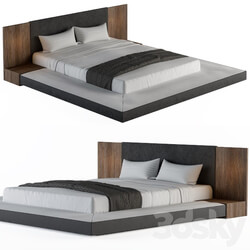 Bed Veneer Defalco Upholstered Platform Bed 