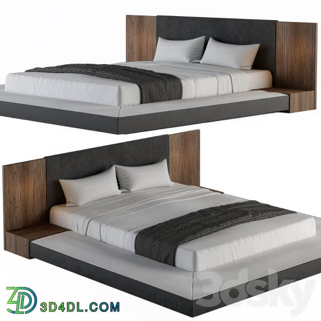 Bed Veneer Defalco Upholstered Platform Bed