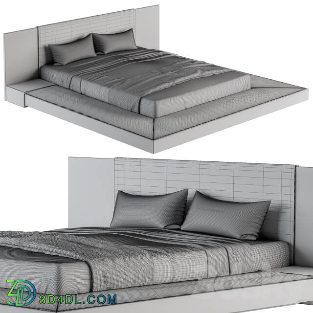 Bed Veneer Defalco Upholstered Platform Bed