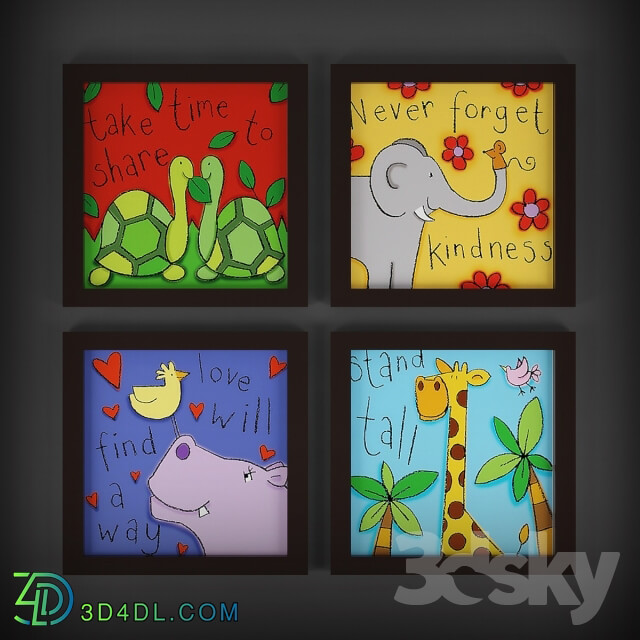 Collection of paintings for kids