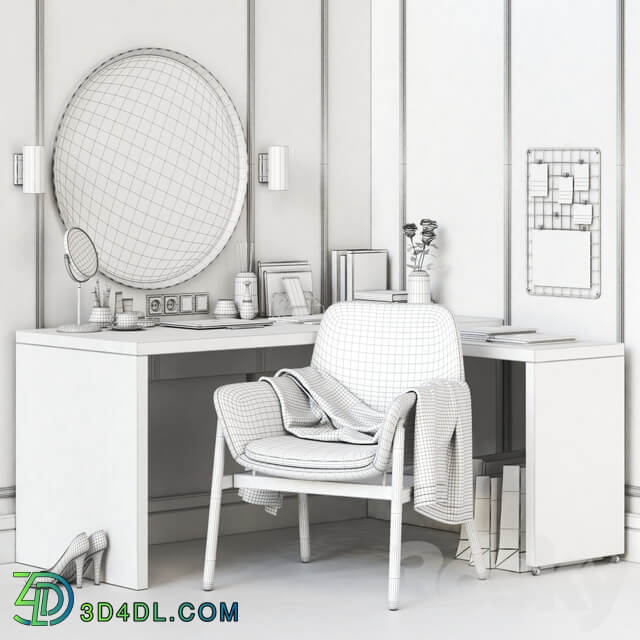 Dressing table Ikea Malm corner dressing table and workplace