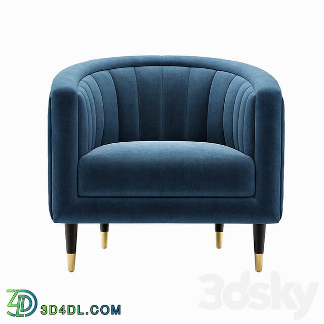 Fluted Juno Velvet Occasional Chair