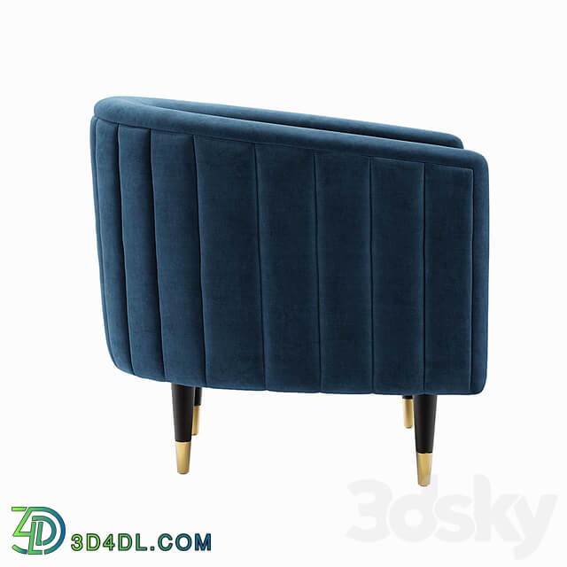 Fluted Juno Velvet Occasional Chair