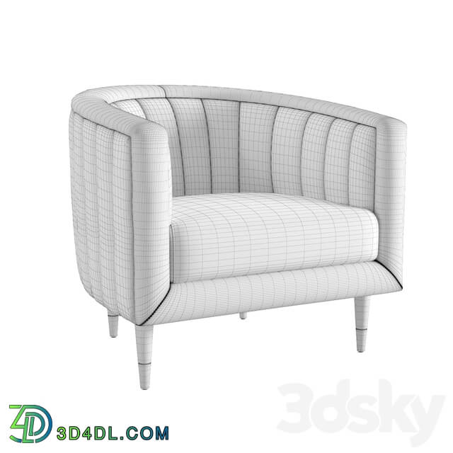 Fluted Juno Velvet Occasional Chair