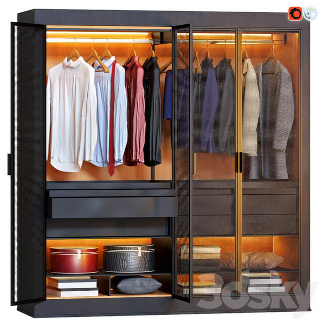 Wardrobe Display cabinets Wardrobe Eracle Dark