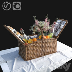 Provence style picnic basket 