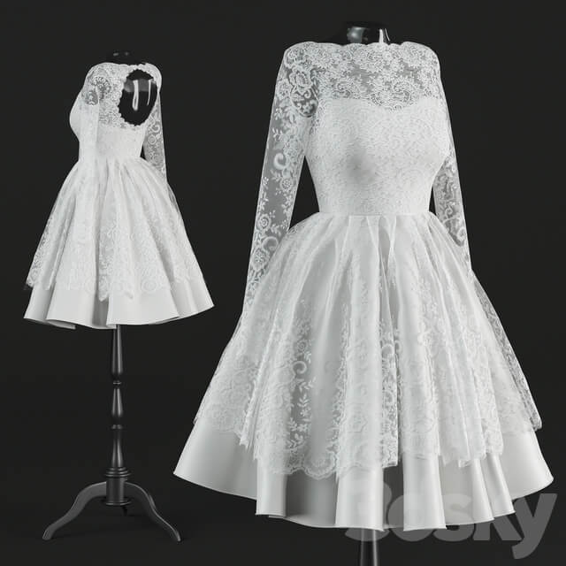 Clothes Short Wedding Dress