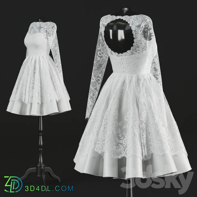 Clothes Short Wedding Dress