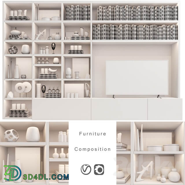 Furniture Composition 8 3D Models