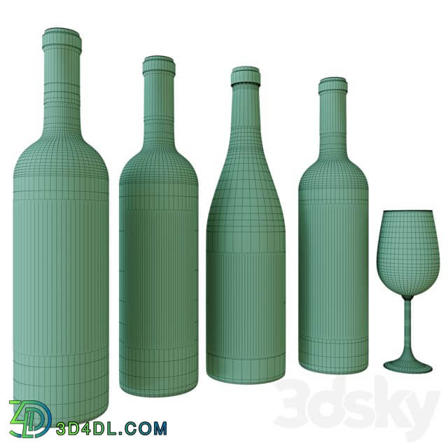 wine bottle set 6