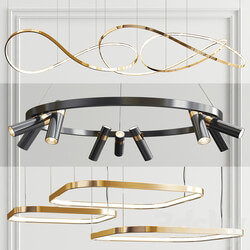 Exclusive Shade Ring Light 3 type Pendant light 3D Models 