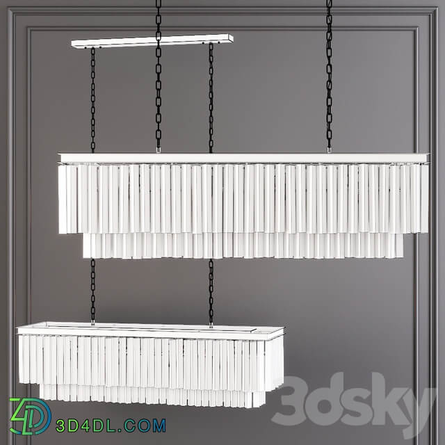 Chandelier Restoration Hardware 1920S ODEON CLEAR GLASS FRINGE RECTANGULAR CHANDELIER 49 Black