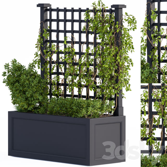 Outdoor Outdoor Plant Box Black