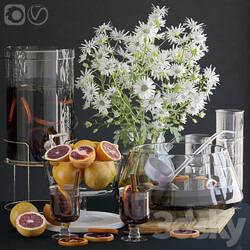 Other kitchen accessories Decorative set with grapefruits. 