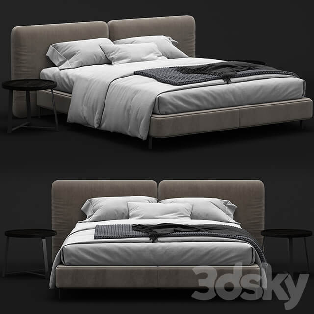 Bed Minotti tatlin cover bed