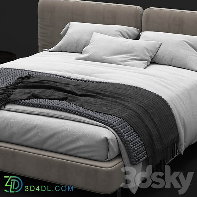 Bed Minotti tatlin cover bed