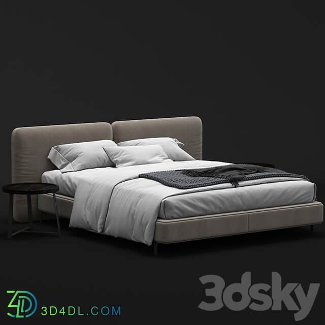 Bed Minotti tatlin cover bed