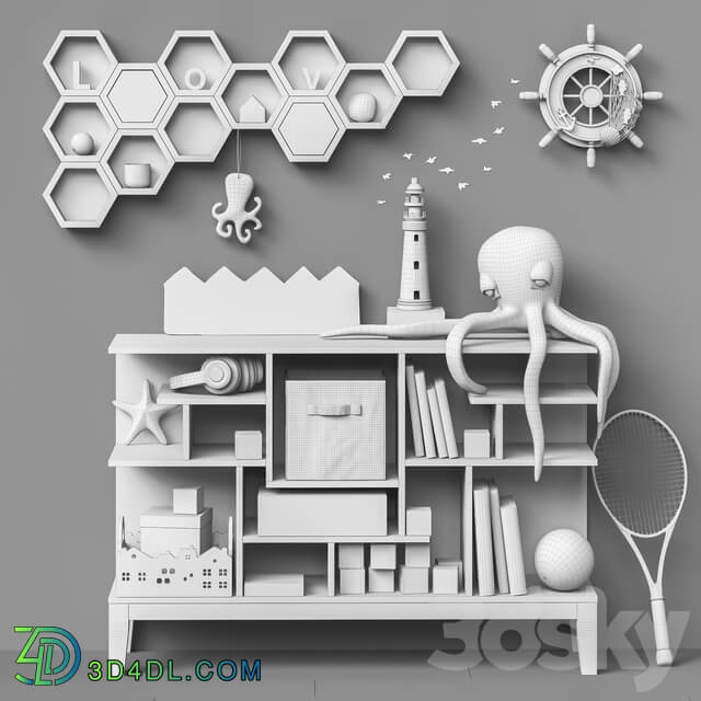 Toys and furniture set 71 2 part Miscellaneous 3D Models