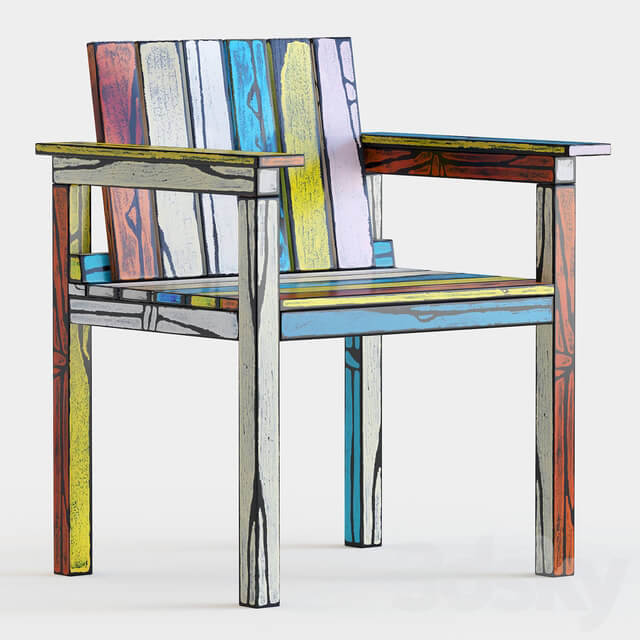 Wrong Woods Numbered Edition Studio Chair by Sebastian Wrong and Richard Woods