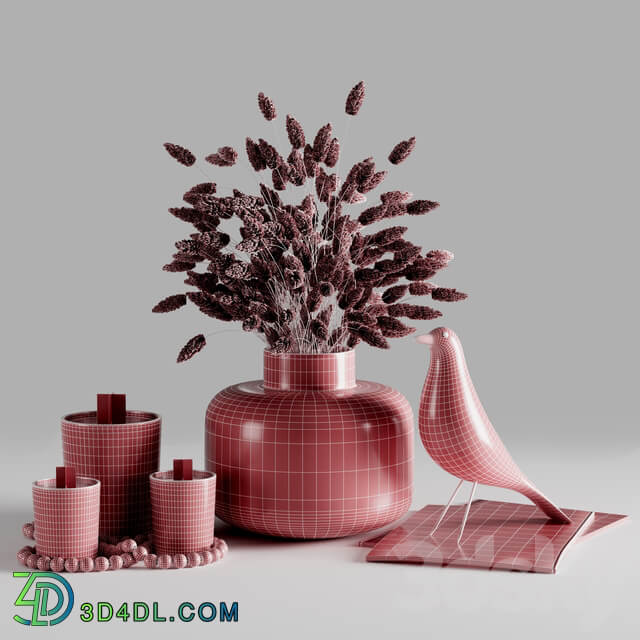 Decorative set with pampas 01