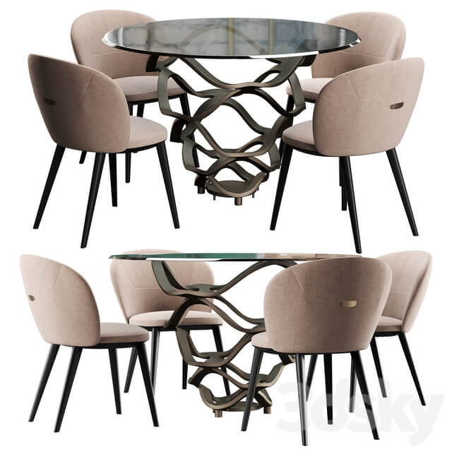 Table Chair Cantory Reflex Neolitico dining set