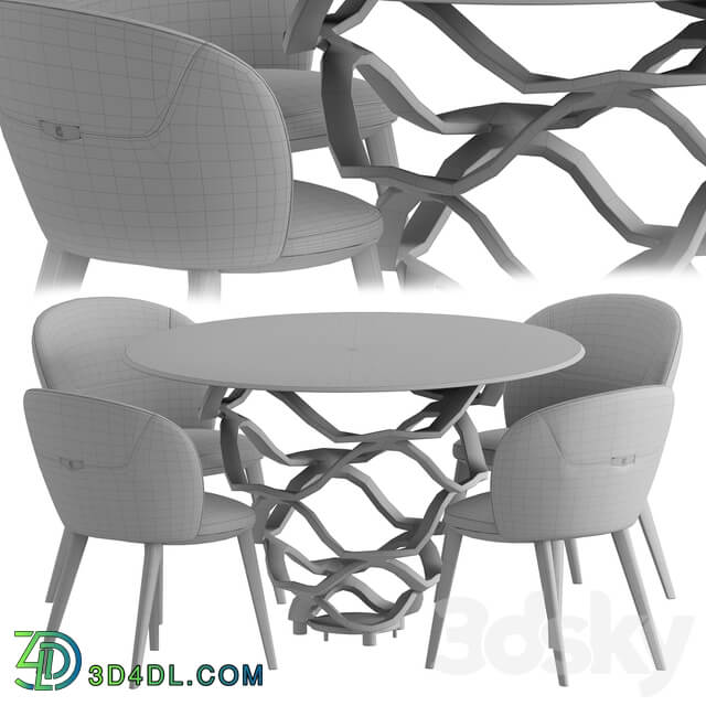 Table Chair Cantory Reflex Neolitico dining set