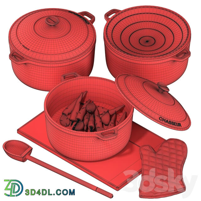 Tableware Chasseur Kitchen Set with Vegetables