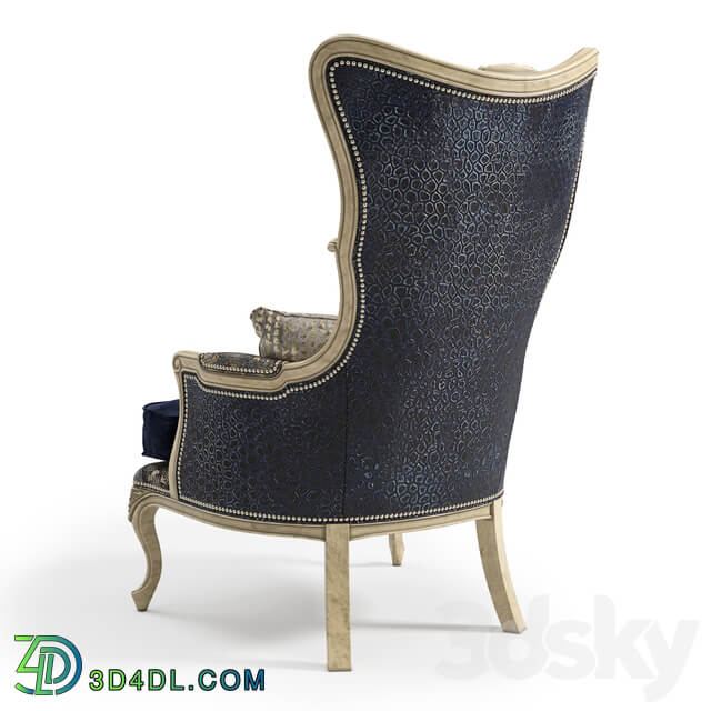 Massoud Celeste Leather Wing Chair