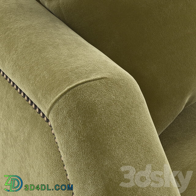 Sofa bed triple Windsor with molding