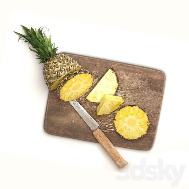 Sliced pineapple