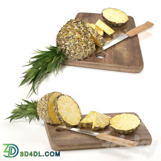 Sliced pineapple