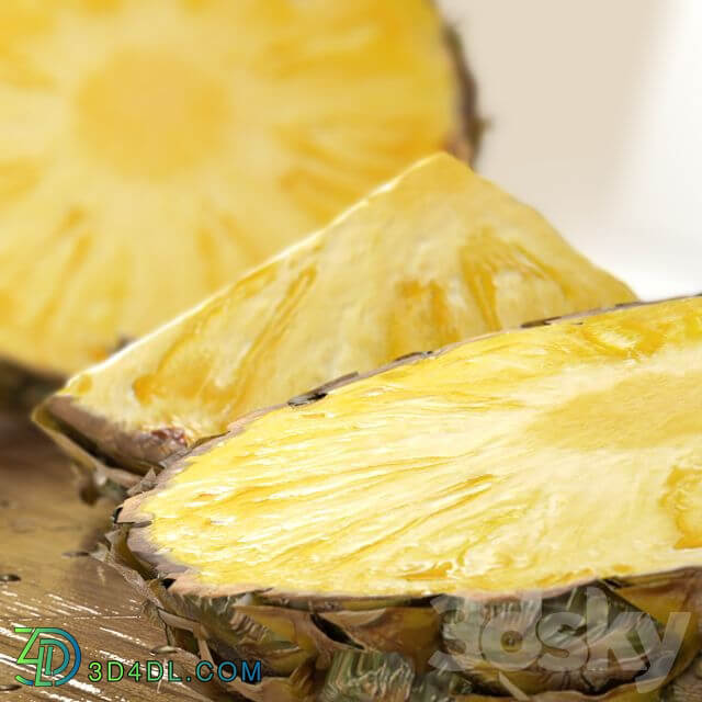 Sliced pineapple