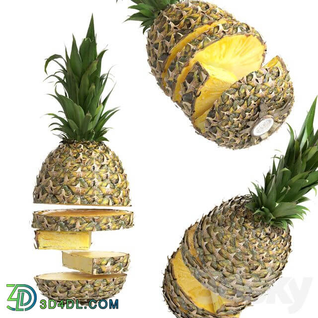 Sliced pineapple