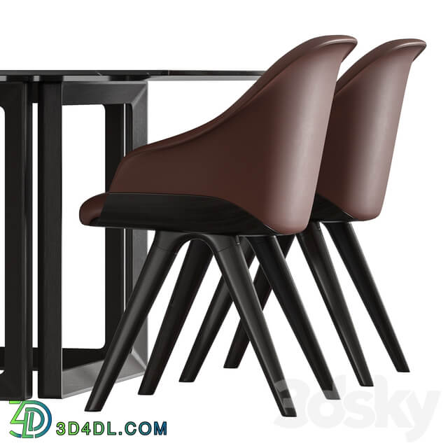 Table Chair Potocco Lyz Armchair Opus 893 TQ Dining Set