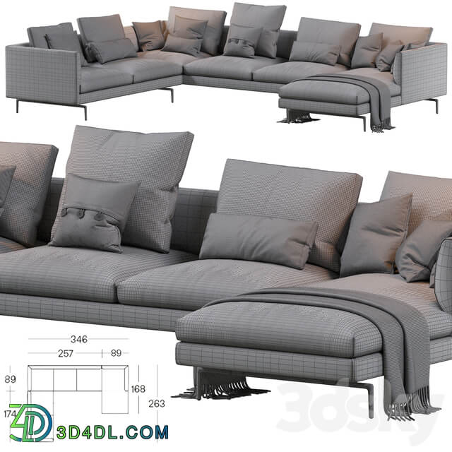 1333 Flamingo Zanotta Sofa