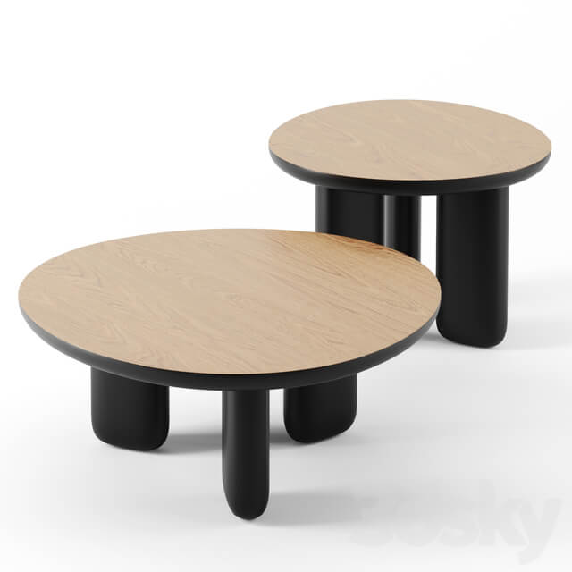 Caillou wood coffe tables by Liu Jo