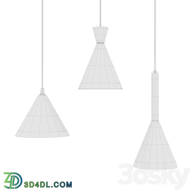 Set of pendant lamps of the Crown series by NB Light Pendant light 3D Models