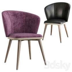 Upholstered leather Chair Nelly leather 