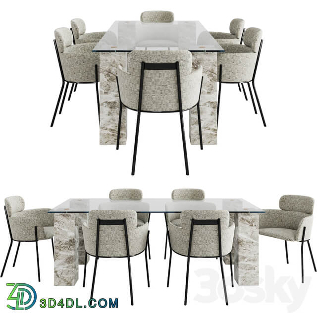Table Chair CB2 Dinning Set