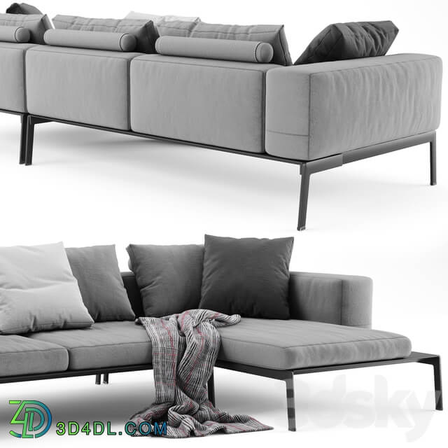 Flexform Lifesteel Sectional Sofa