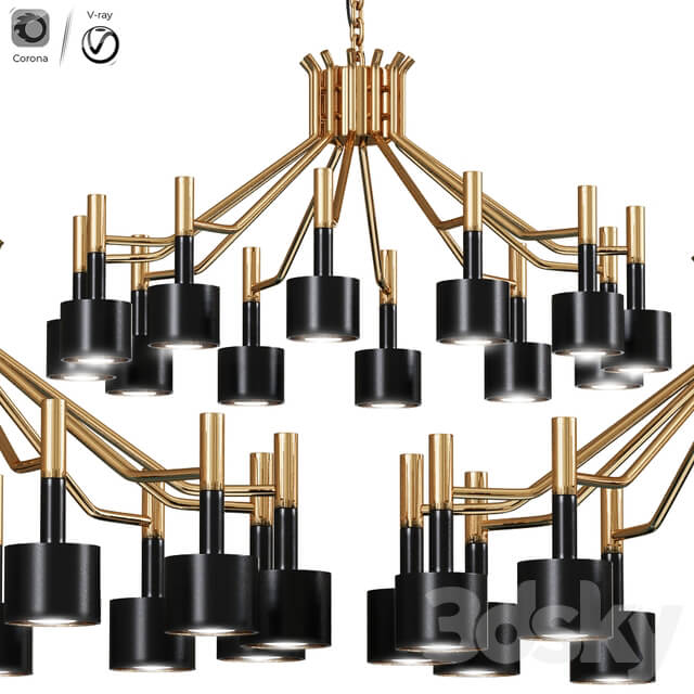 Chandelier Multi Headed Modern Chandelier Gold